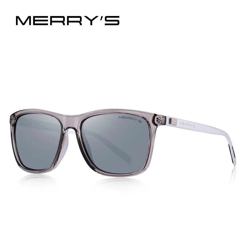 Merry's, модные, унисекс, Ретро стиль, алюминиевые солнцезащитные очки, мужские, поляризационные линзы, брендовые, дизайнерские, Ретро стиль, солнцезащитные очки для женщин, UV400 S'8286 - Цвет линз: C05 Gray Sliver