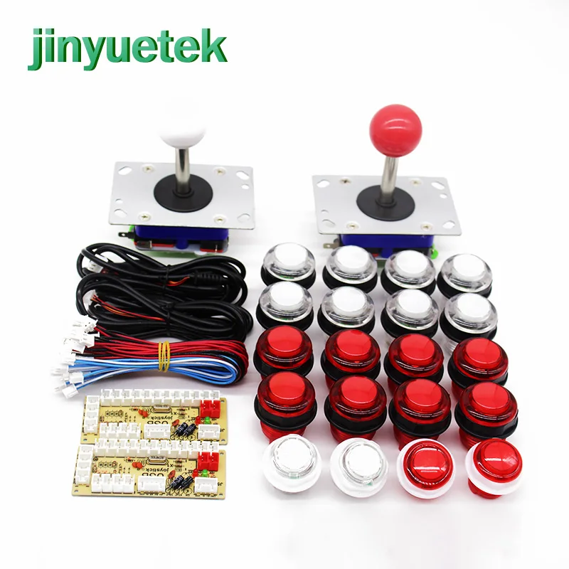 Arcade USB Encoder ZIPPY joystick 28mm led Push Button DIY Arcade Game kit JAMMA MAME PC / PS4 / mobile phone / with lamp