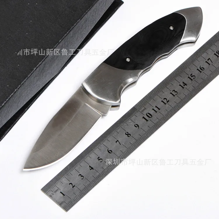 

New Arrival HW1147 420 folding knife Steel + black G10 handle outdoor camping hunting survival pocket knives Utility EDC tools