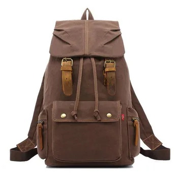

071717 men high capacity big backpack double shoulder canvas bag