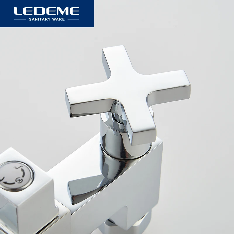 LEDEME 1 مجموعة الكلاسيكية حوض الحنفيات وحيد مقبض النحاس حنفية الحمام صنبور حوض خلاط دش رئيس كيت حوض الاستحمام صنبور مجموعات L3184