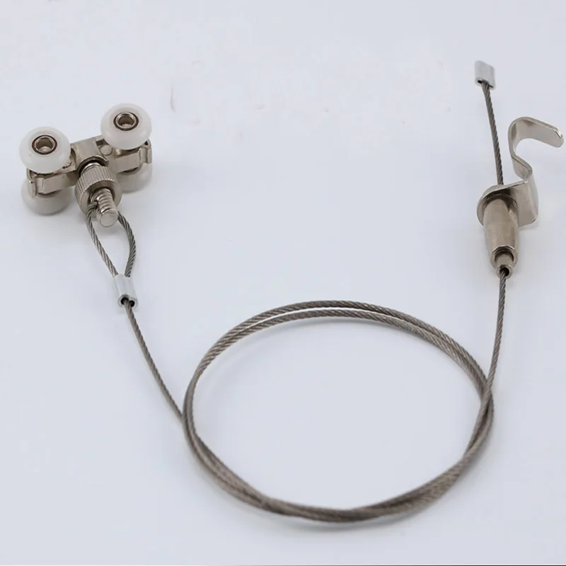(Pack/2sets) 1 M Long U shape Aluminum Alloy Track Railway with Rope Hook for Wire Cable Displays,Shop Fittings ,Shelving