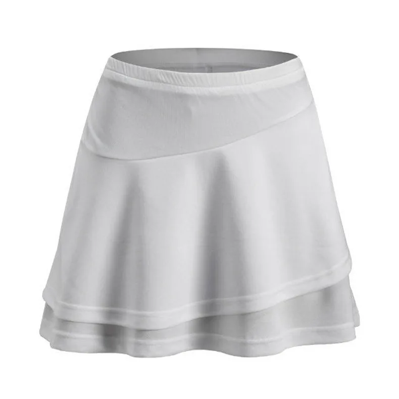 Женская теннисная юбка для бега, спортивные юбки с шортами, Женская мини-юбка для тенниса, тенниса, юбки для гольфа - Цвет: white