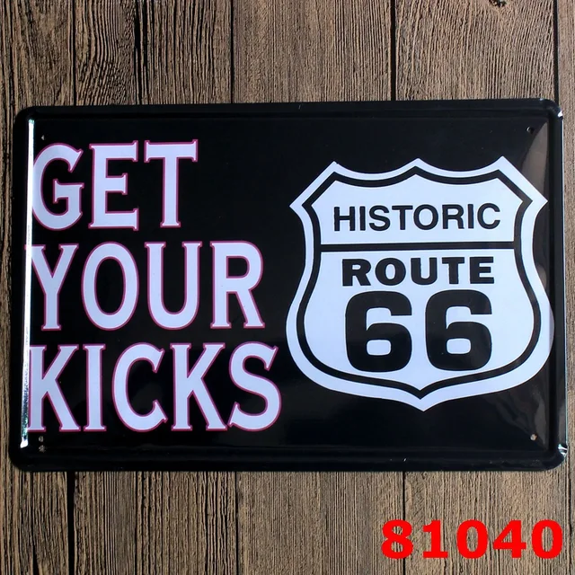 30x20cm Get Your Kicks Route 66 Vintage Home Decor Tin Sign For Wall 30x20cm Get Your Kicks Route 66 Vintage Home Decor Tin Sign For Wall Metal