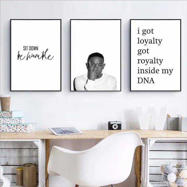 Kendrick Lamar Poster Hip Hop Rap Fashion Art Canvas Painting Hd