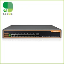 8 портов IEEE802.3af/at PoE коммутатор/адаптер для сети видеонаблюдения ip-камеры с питанием по PoE системы