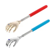 ZRLOWR скребок ручной массажные коготки Регулируемая телескопическая карманная зажим из нержавеющей стали 22-59 см