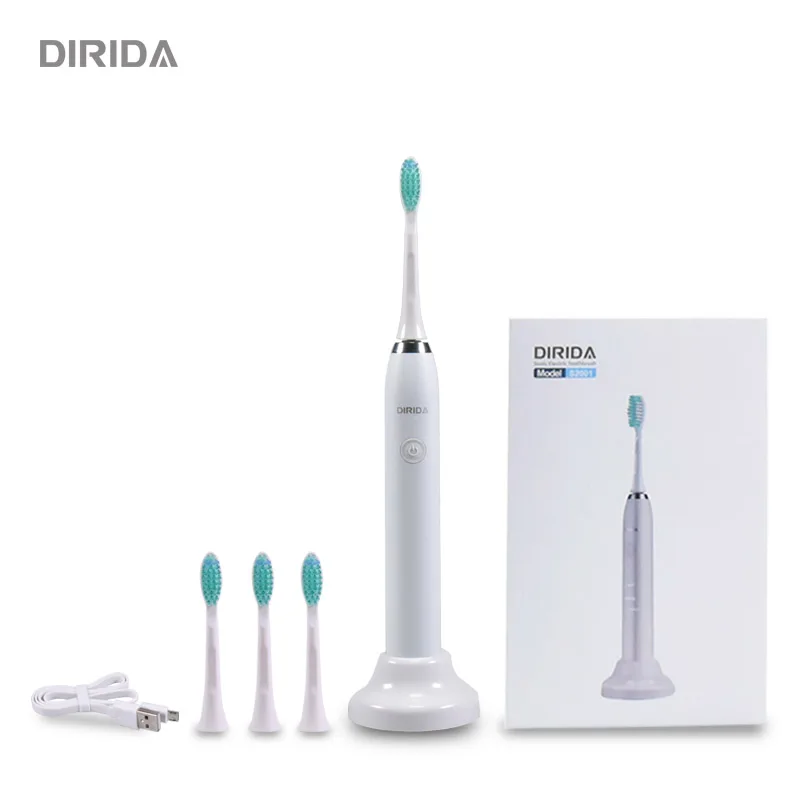 DIRIDA S2001 Quality Wireless Rechargeable Sonic Electric Toothbrush Waterproof Ultrasonic Deep Clean Teeth with 3 Brush Heads DIRIDA S2001 Quality Wireless Rechargeable Sonic Electric Toothbrush Waterproof Ultrasonic Deep Clean Teeth with 3 Brush Heads