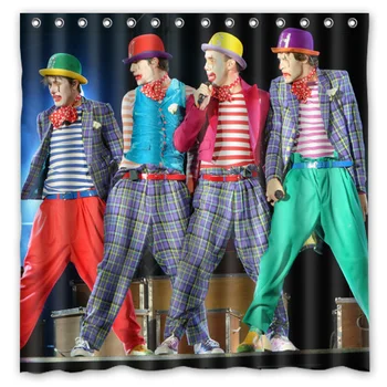 

High Quality Custom Waterproof Bathroom Shower Curtain Take That Mildew Resistant Polyester Fabric Bath Curtains 180*180cm