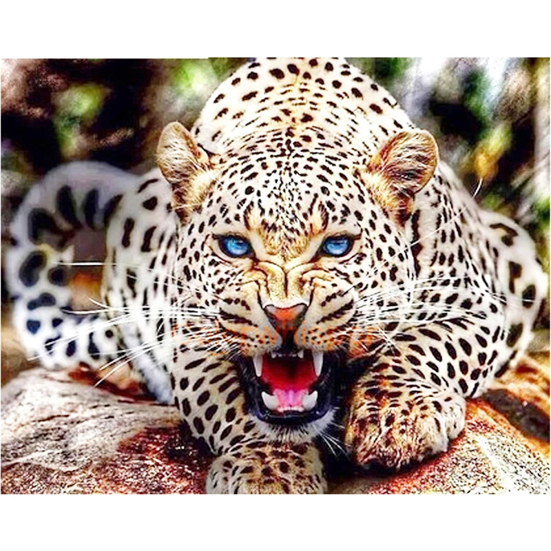

Diamond Painting Full Square Drill Leopard Animals Daimond Painting Rhinestone Embroidery Cross Stitch Crystal Mosaic LE00248