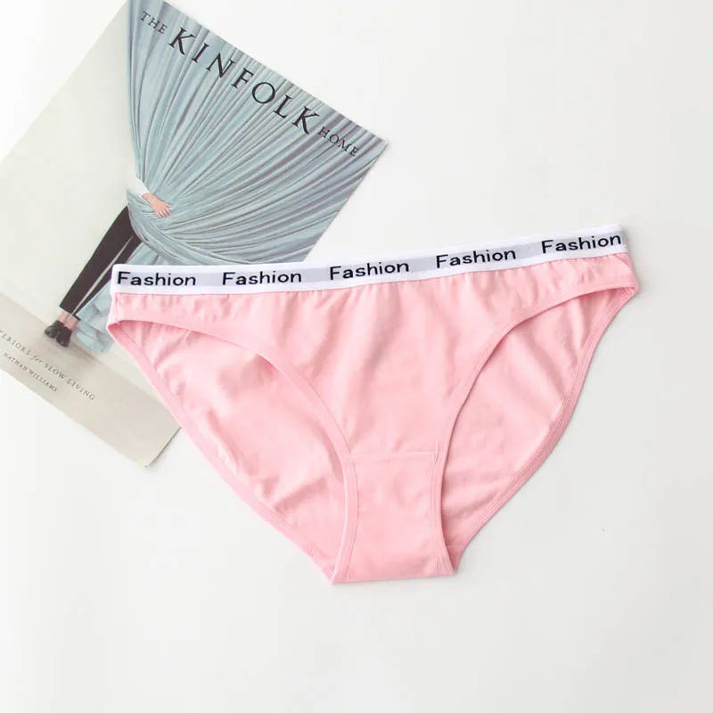 3 pcs/Pack! Low Waist Fashion Briefs for Girls High Quality Cotton Panties M to XXL Soft Pink Underwear