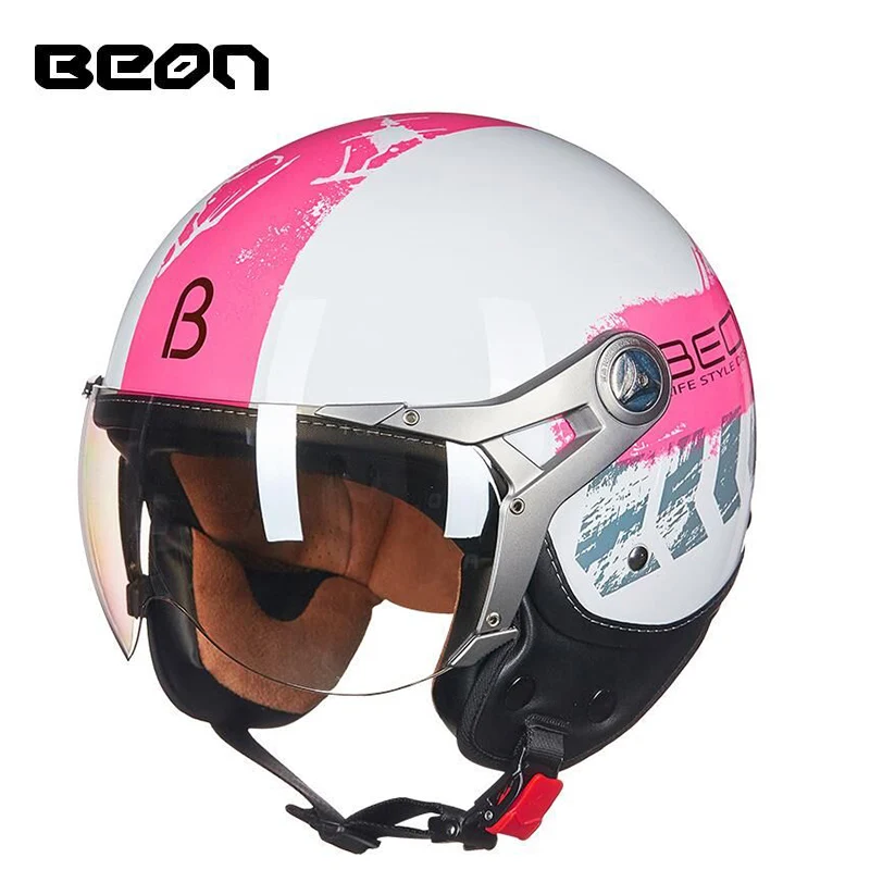 Унисекс BEON летний винтажный мотоциклетный Байкерский шлем 3/4 лицевой шлем Casco capacete DOT одобренный всесезонный для B100 - Цвет: 15