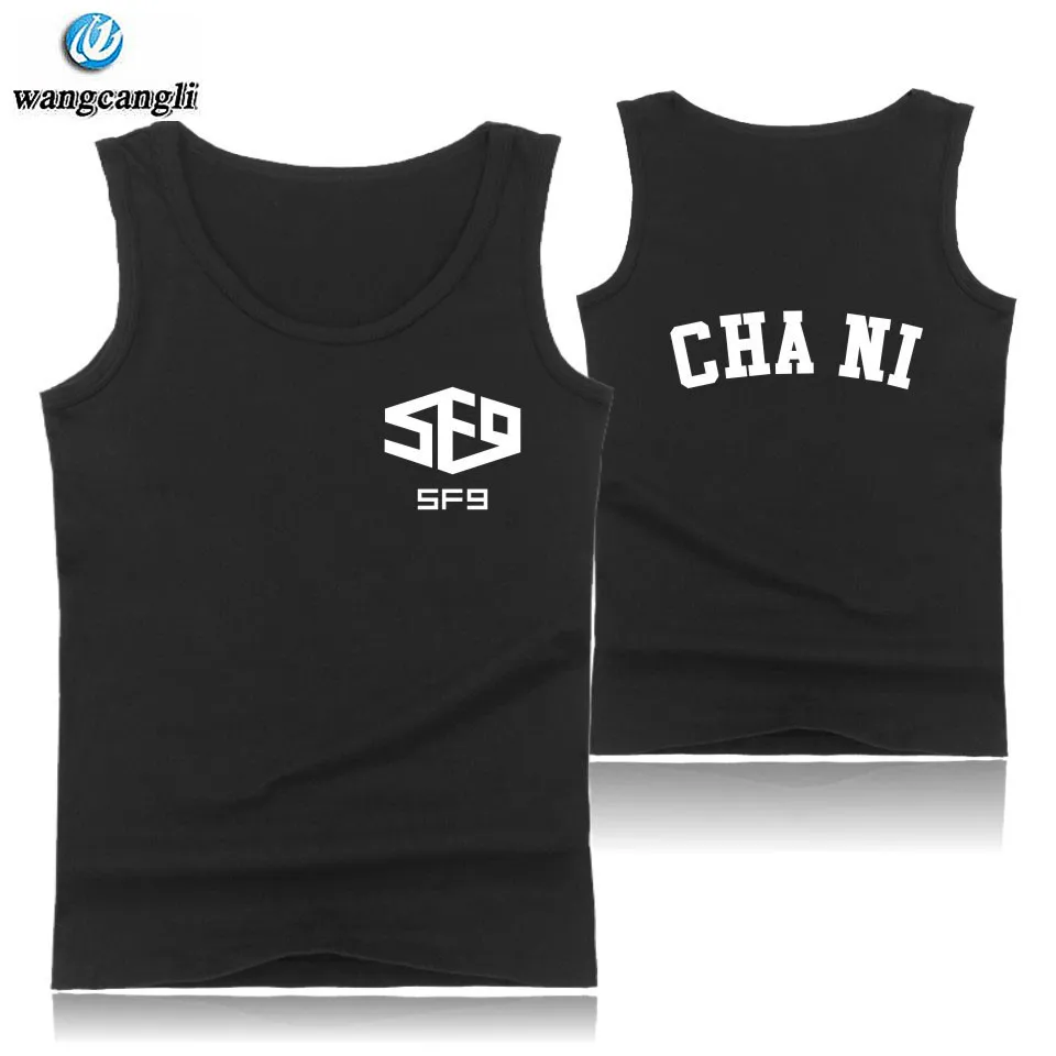 

Idol group SF9 Fitness Sleeveless Shirt Korean Hip Hop bodybuilding Tank Tops Plus Size summer Vest Popular Kpop Gym Tank Top