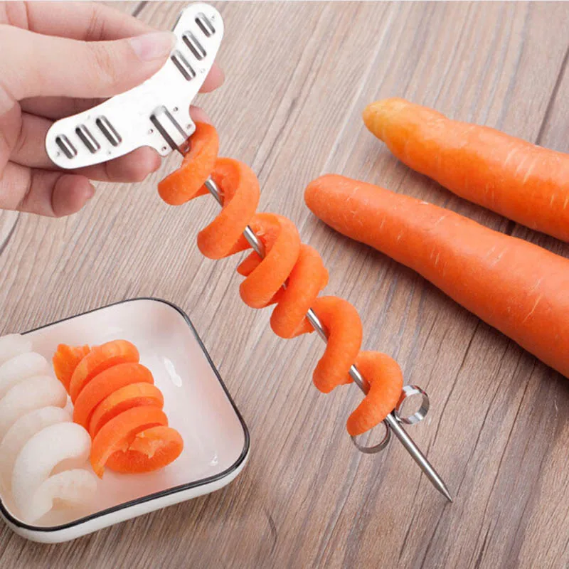 Creative Cucumber Rotary-Manual Roller Spiral Slicer Scroll Spiral Cutter Vegetable Spiral Cutter Radish Potato Tools