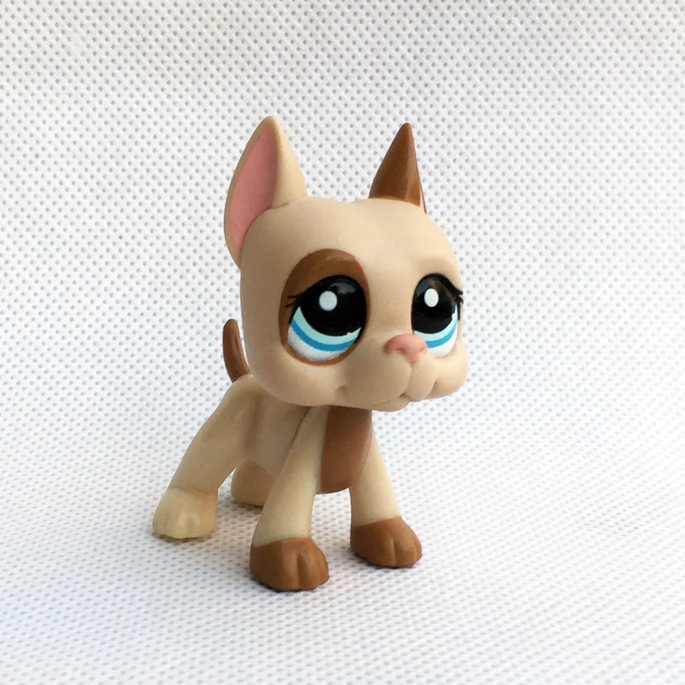 

real rare pet shop lps toys #1647 littlest dog Great Dane light brown eyes action figures toy for children Christmas gift