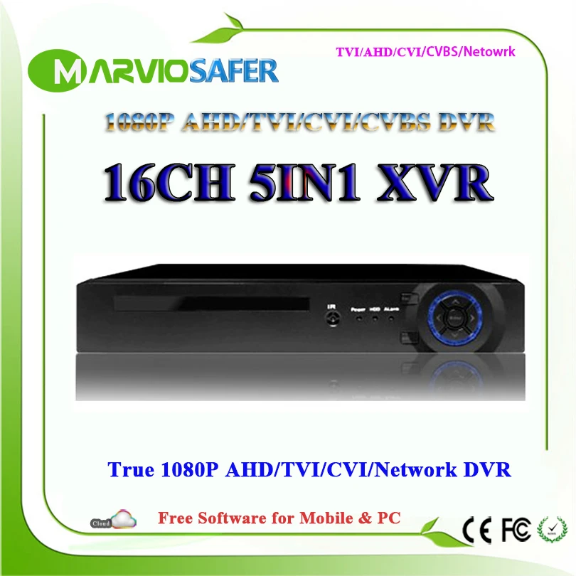 16ch 16-канальный видеорегистратор с разрешением Full HD Real 1080 P 2MP AHD-H AHD TVI CVI DVR AVR TVR HVR XVR рекордер сигнала камер скрытого наблюдения видео Системы Запись