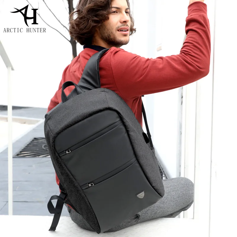 

ARCTIC HUNTER Men Laptop Backpack Large Capacity Stundet Backpack Casual Style Bag TSA customs lock Anti-theft