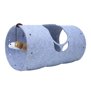

Puppy Ferrets Rabbit Dog Tunnel Tubes Felt Cloth Funny Pet Cat Tunnel 2 Holes Play Tubes Balls Collapsible Crinkle Kitten Toys