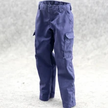 TopToys 1/6 Scale SWAT Blue Combat Trousers Model Pants Belt Fit 12 Inch Soldier Action Figure Accessories Clothing Toys Doll 1 6 scale movable 3 style 12 swat black uniform military army combat game toys soldier set action figure model toys