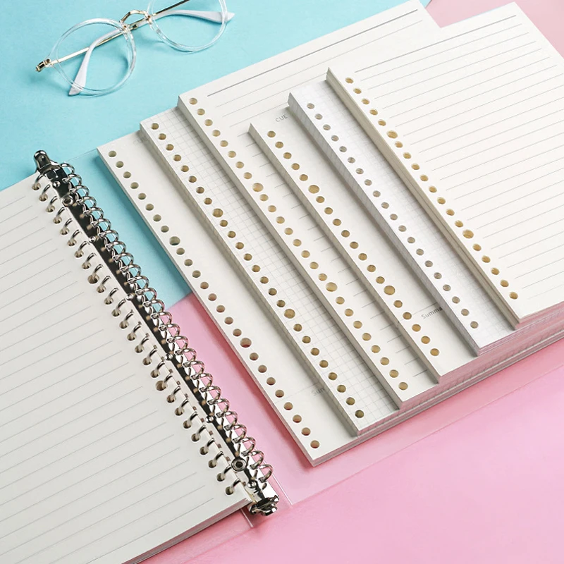 

A5 20 Holes B5 26 Holes Dotted Journal Loose-leaf Thicken 50 Sheets Waterproof Note for School Stationery Notepad D40