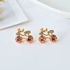 1pair Real. Golden crystal Bike bicycle Cycle stud Earrings for women girl's Rider Jewelry Free shipping 4