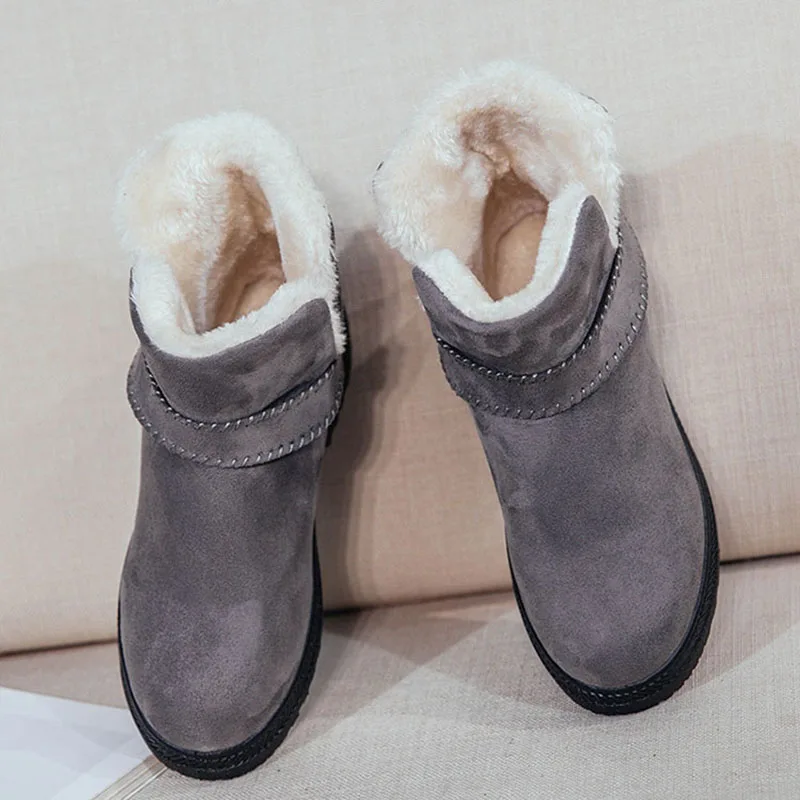 

2018 Women Shoes Snow Boots Winter Ankle Boots Warm Shoes Women Slip-On Botas Feminina