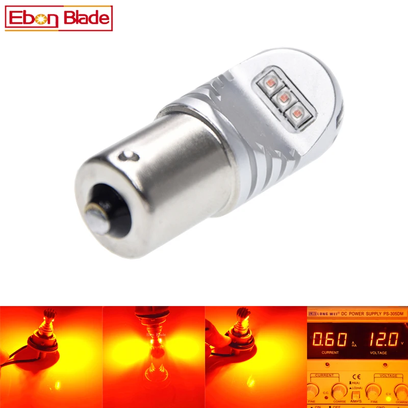 

2X High Power 30W 1156PY BAU15S PY21W LED Bulbs Canbus Car Front Rear Turn Signal Light Amber Yellow Orange Auto Lamp 12V 24V