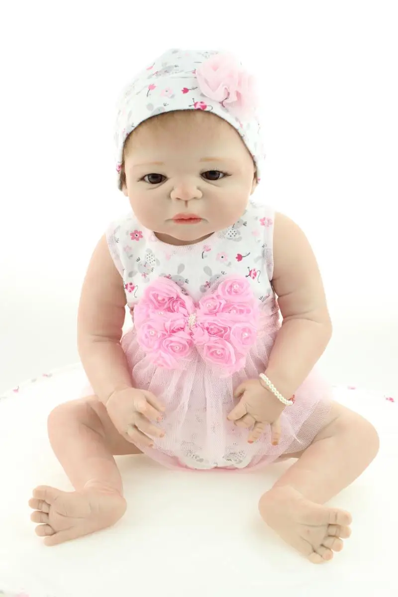 

NPK reborn girl dolls 23" full silicone reborn baby dolls victoria princess oyuncak bebek alive bebe bonecas reborn