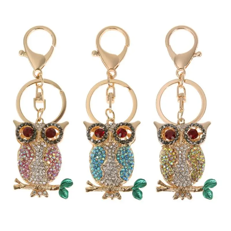 

Creative Nighthawk Rhinestone Car Keychain Handbag Ornaments Accessories