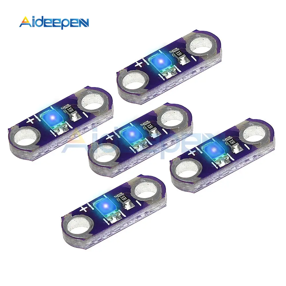 

5pcs LilyPad LED Module Blue LED Light Module for Arduino DIY Kit 3-5V