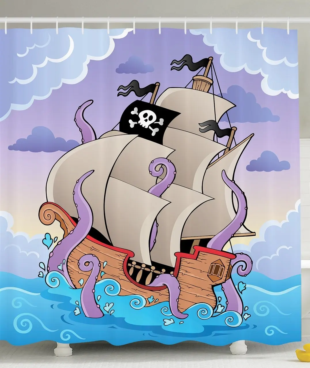 Пиратский корабль декор мультфильм лодка Осьминог Kraken Сейлор флаг веселье для детей подростков ребенок и