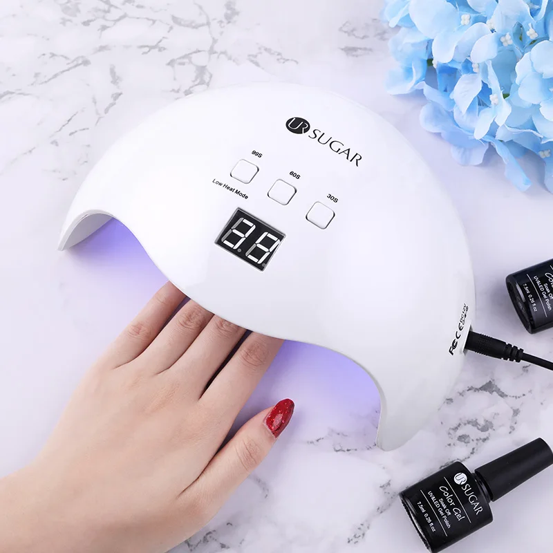 

UR SUGAR 40W Nail Dryer 21 Leds UV LED Nail Lamp Gel Polish Nail Machine With 30s/60s Timer Display Lamp for Nail Dryer