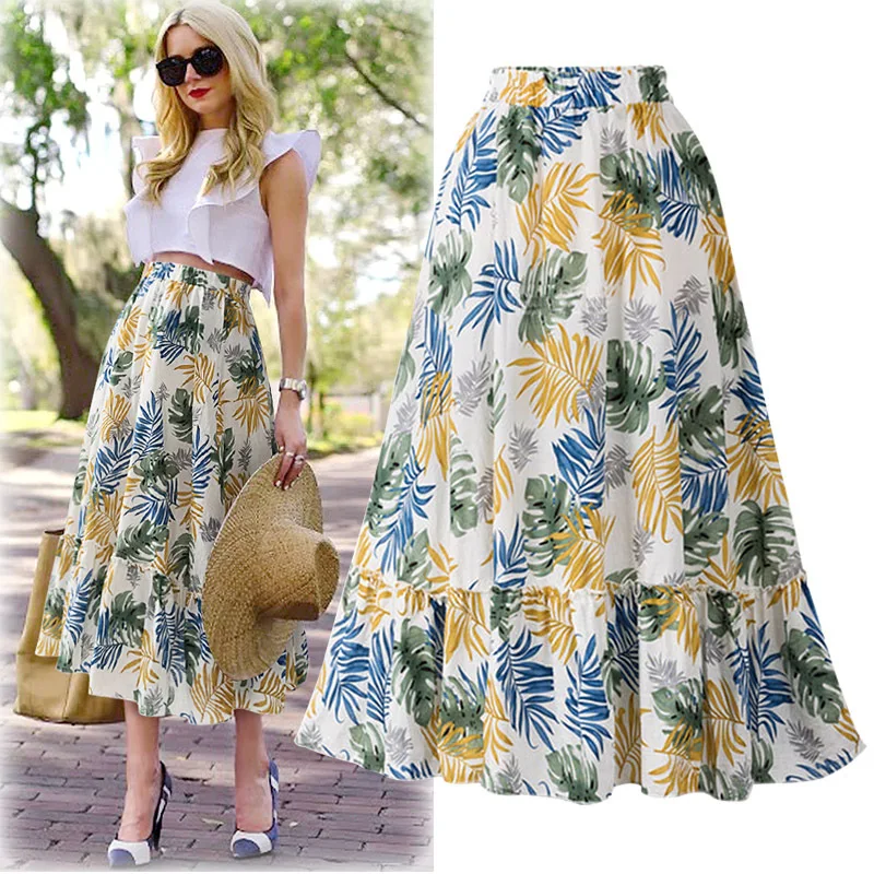 New Summer Style Women Skirts Fashion Vestido Plus Size Casual Loose