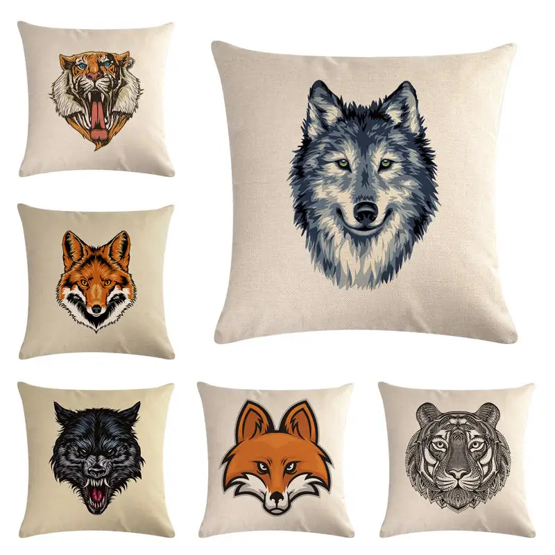 Lion tiger HomerDecor Cushion Cover Throw Pillowcase Pillow Covers 45 * 45cm Sofa Seat Cushion Decorative Lion tiger HomerDecor Cushion Cover Throw Pillowcase Pillow Covers 45 * 45cm Sofa Seat Cushion Decorative