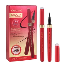 Yanqina прохладный черный карандаш для глаз перьевая ручка Стиль Водонепроницаемый 24 продолжительное время гладкая жидкая подводка в ручке YAN016