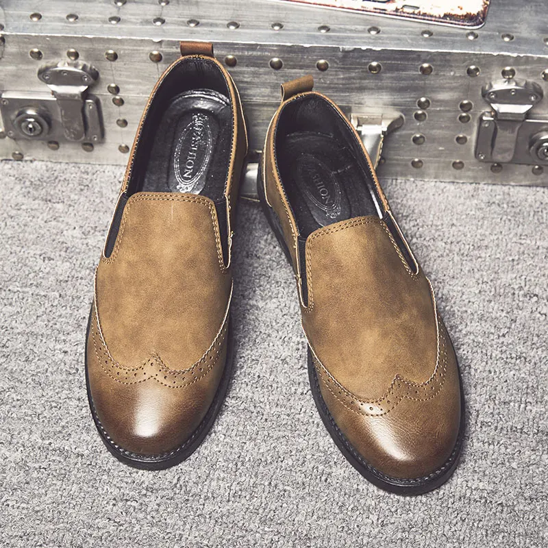 

2019 New Arrival Comfortable Genuine Leather Loafer Shoe Men England style Slip-on Casual Shoes