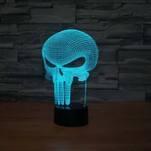 Длинный Рот череп ночник изменение цвета новые подарки ночные светильники для детской спальни