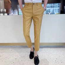 Мужской костюм брюки мужские s платье брюки для свадебной вечеринки формальные брюки облегающие повседневные однотонные синие брюки парфюм masculino