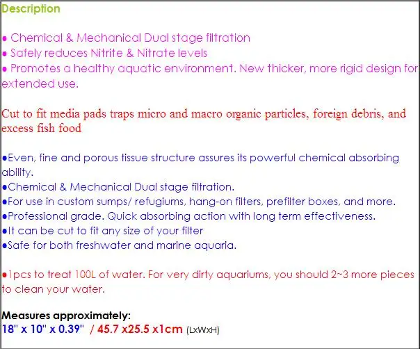 NO2 NO3 Media Filter Sponge2