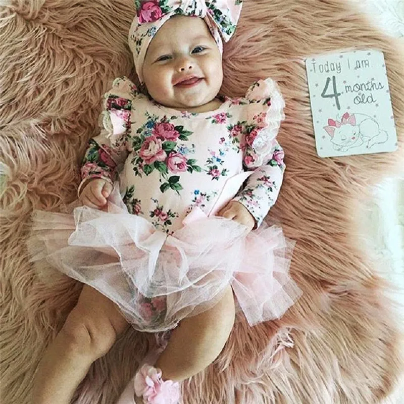 Детское летнее платье с длинным рукавом и цветочным кружевом|dress dress dress|infant baby girl