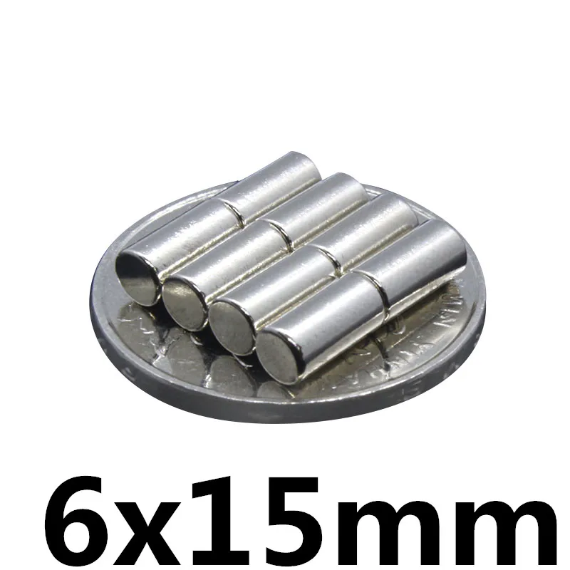 

5Pcs Neodymium Magnet 6x15mm Permanent Small Round Super Strong Powerful Magnetic Magnets Disc For Craft Gallium Metal