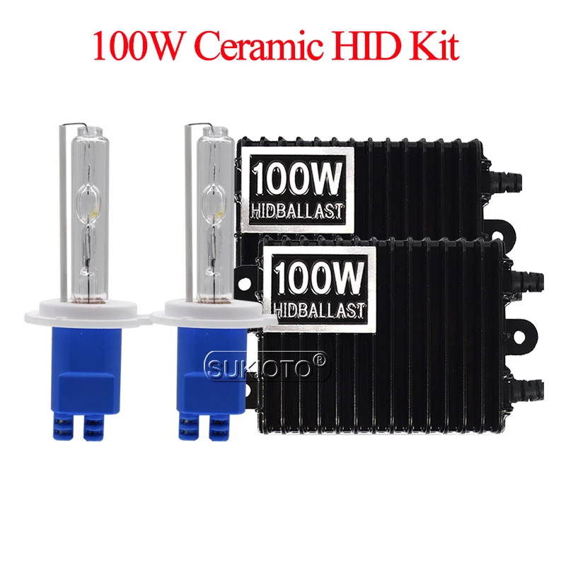 SUKIOTO 12V HID Conversion Kit High Power 75W 100W 150W Car Light Ballast Xenon Kit H7 H1 H11 HB3 HB4 D2H Car Headlamp Bulb Kit (5)