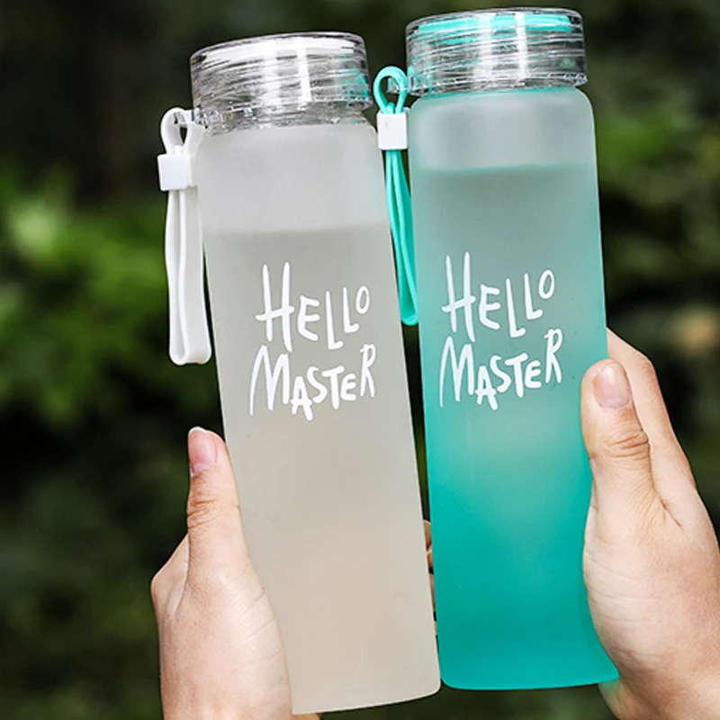 480ml Glass Water Bottle Colorful Outdoor Travel Drinking Bottle with Rope High Borosilicate Glass Sports Bottle Gym Hiking Gifts (15)