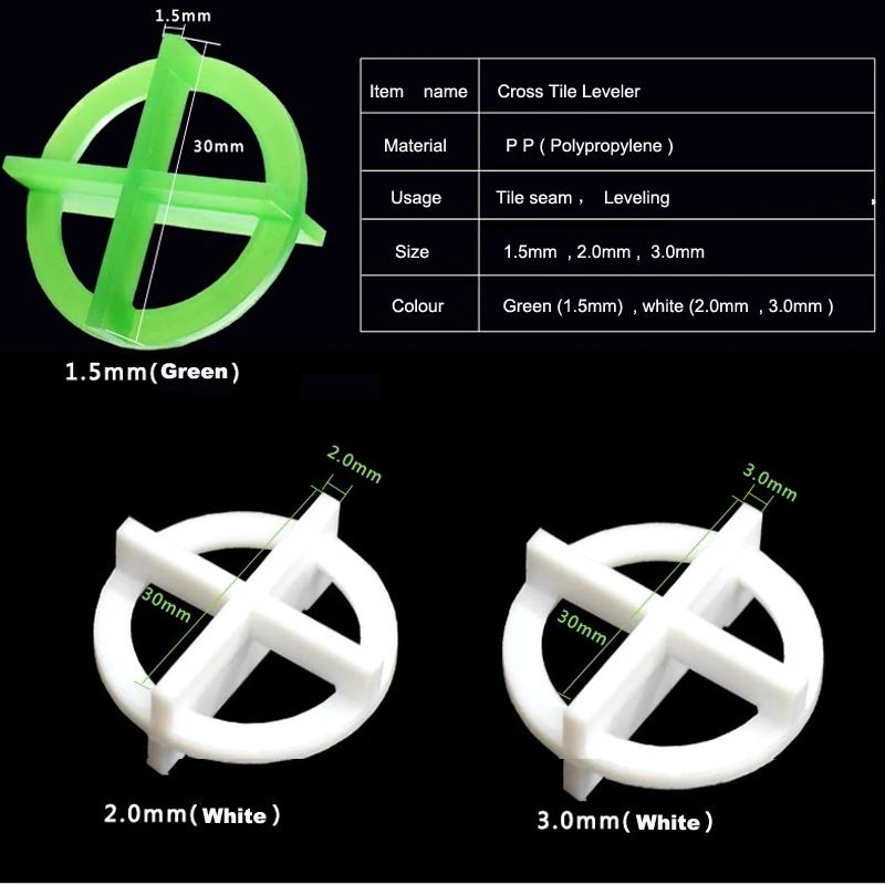 100 шт./лот 2,0 мм белый крест плитка выравнивание плитки система выравнивания цоколя прокладка пола