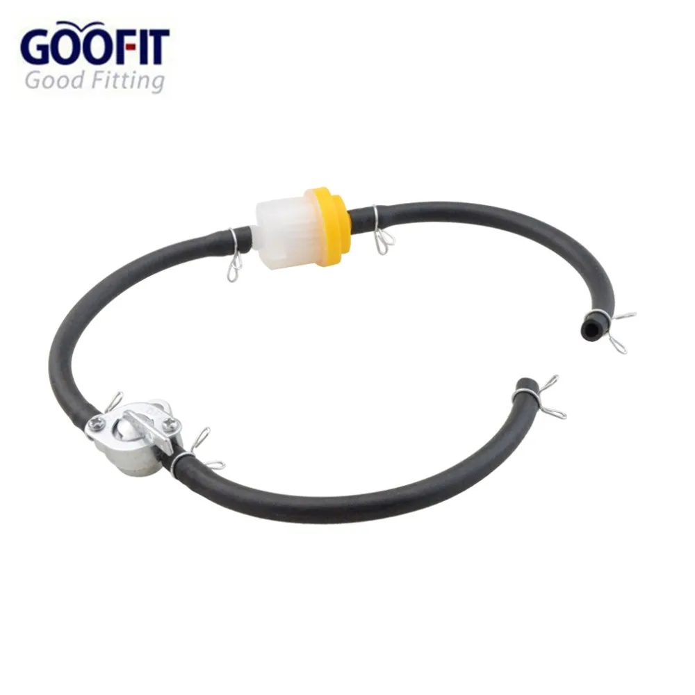 

GOOFIT Fuel Filters Cock Oil Filter Fuel Line for 50cc 110cc 125cc 150cc 250cc ATV Pit Dirt Bike fuel tank valve A012-627-629