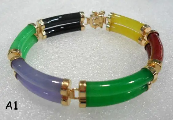 5 Color Free Choice Fine 2 Row Green Purple Multi Jade Bangle 5 Color Free Choice Fine 2 Row Green Purple Multi Jade Bangle