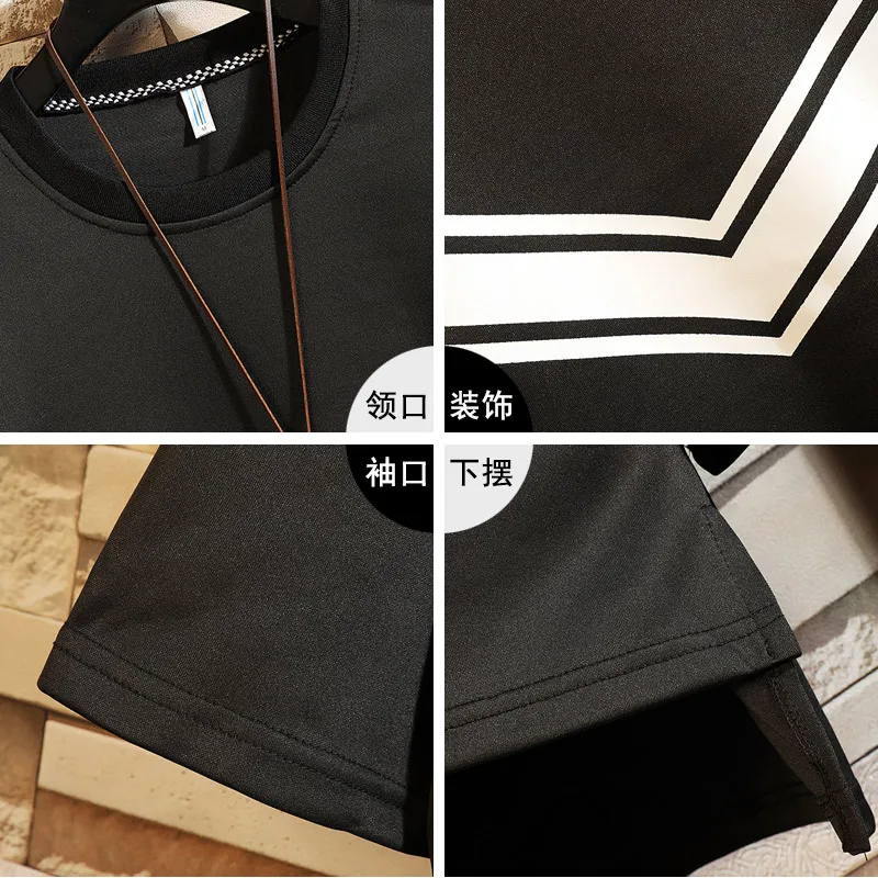 M-3XL 4XL Весна Лето спортивный костюм мужской комплект модный мужской спортивный костюм с брюками haremmen одежда комплект