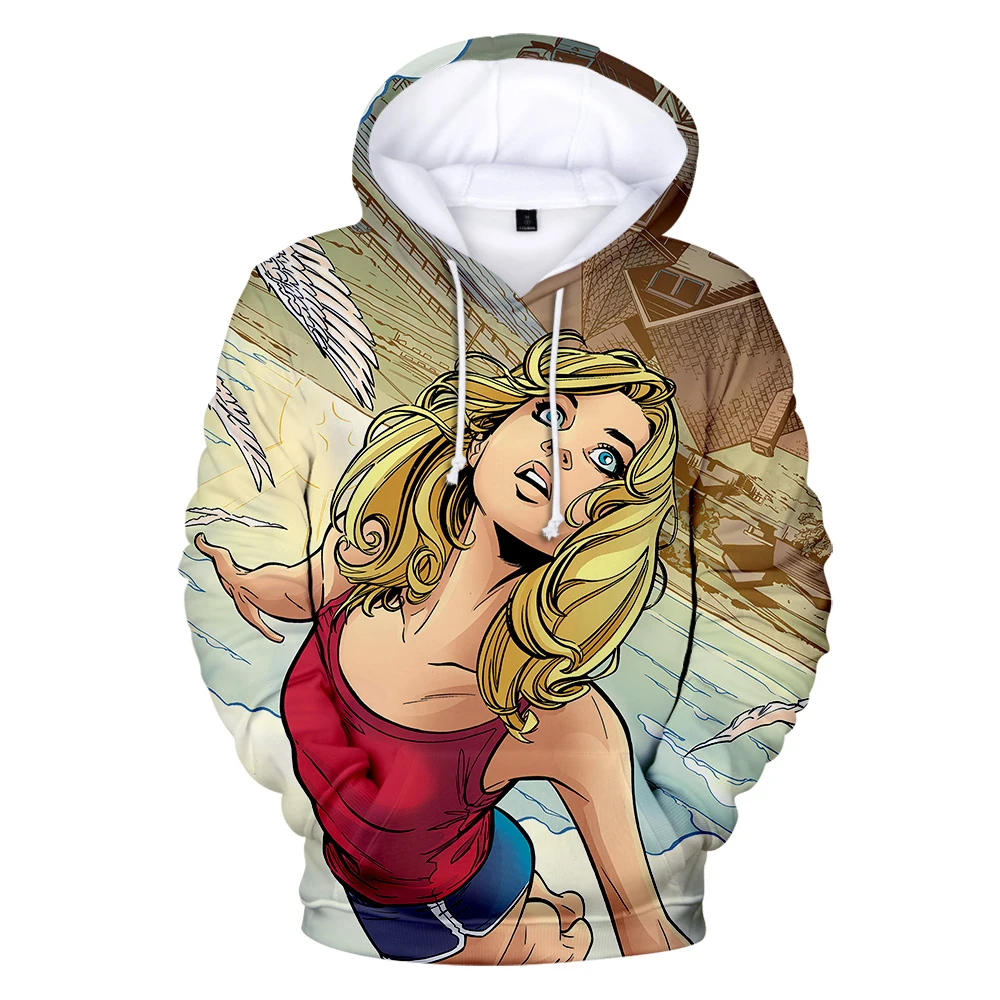 Новинка мужская толстовка с принтом художественный пуловер Supergirl анимацией