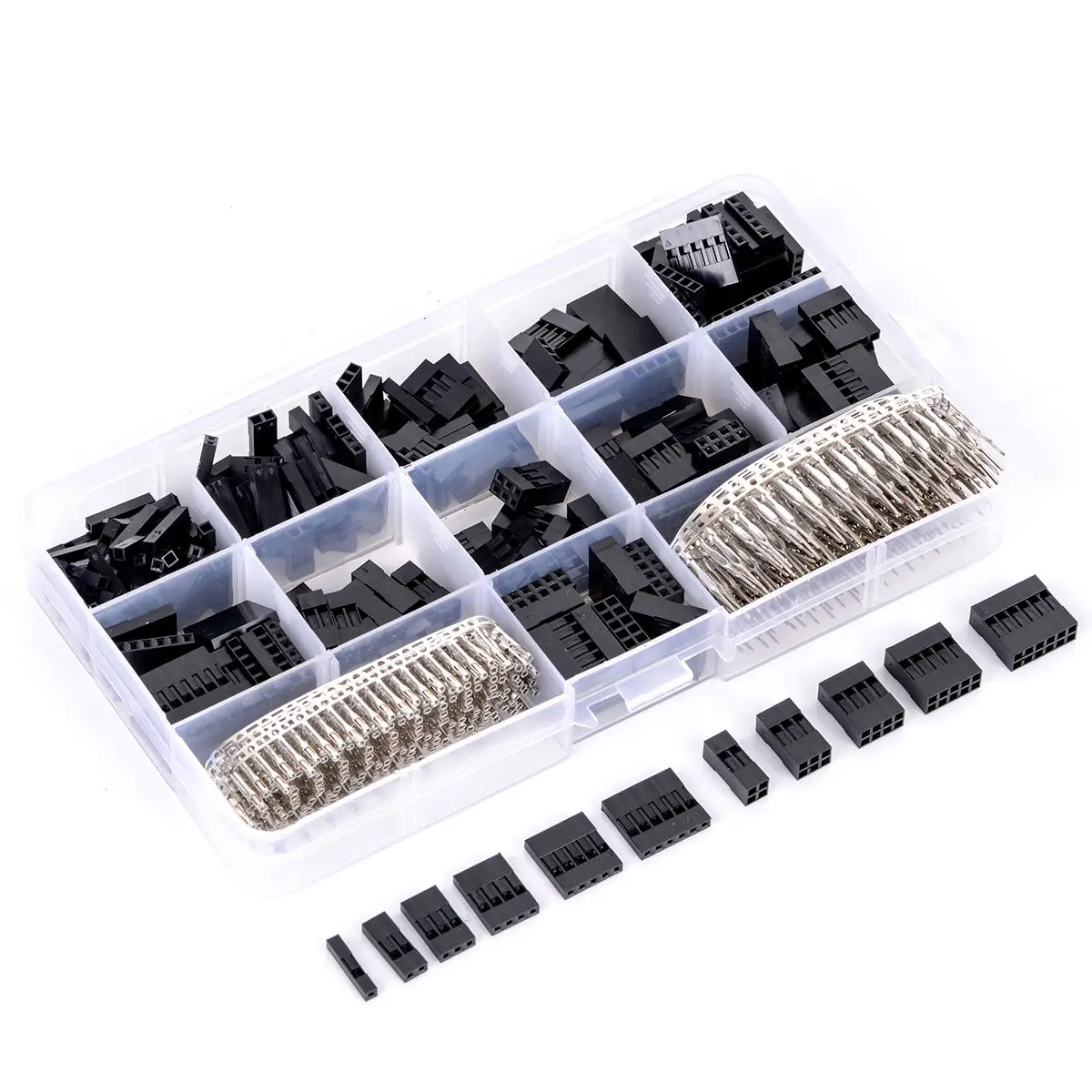 

620pcs Dupont Wire Jumper Pin Header Connectors Housing Kit + M/F Crimp Pins