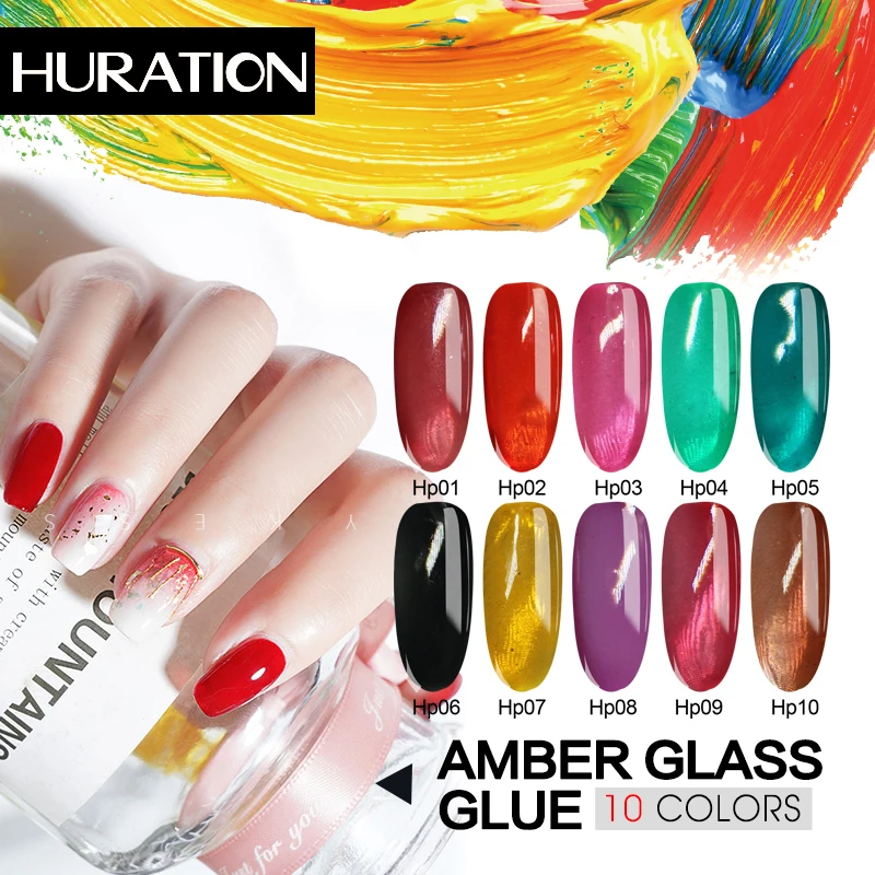

Huration Jelly Glass Gel Glue Transparent Gel Caramel Nail Polish Summer Attribute Translucent Color Soak From UV Gel Varnish